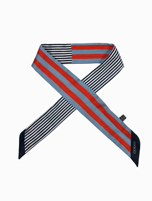 Blue Red Navy Stripes Neck Scarf