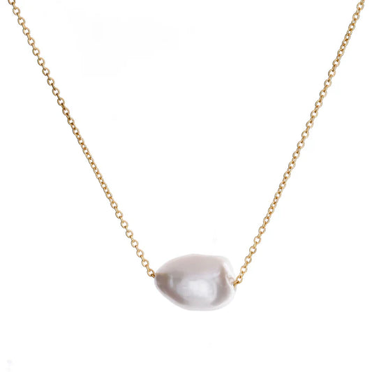 Wendy Gold Plate Keshi Freshwater Pearl Necklace