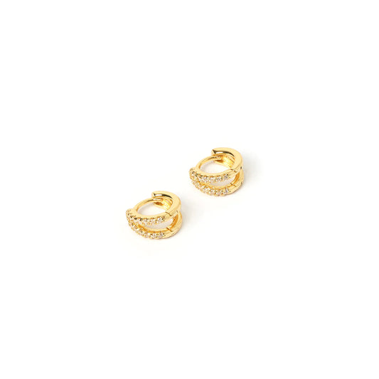 WINNIE GOLD HUGGIE EARRINGS - MINI