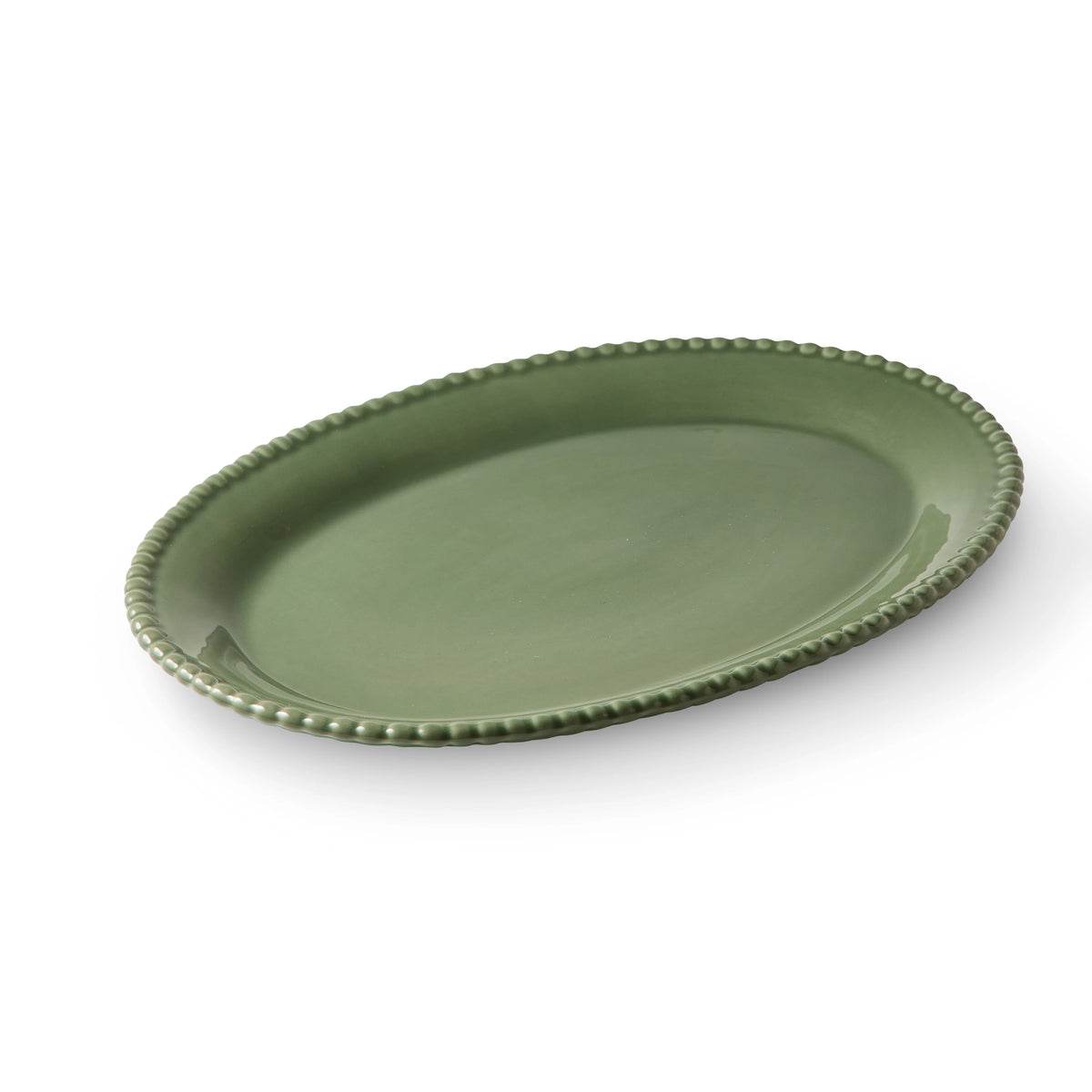 CELESTE GREEN BOBBLE OVAL PLATTER