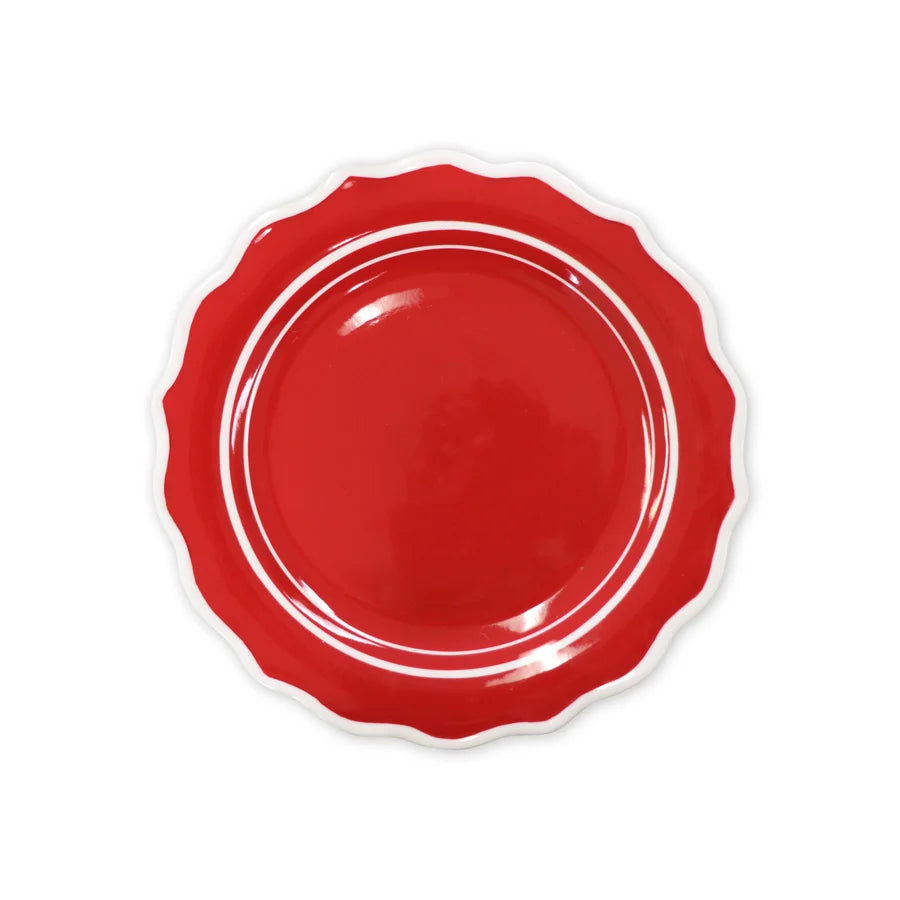 Belle Red/White Handpainted Side Plate