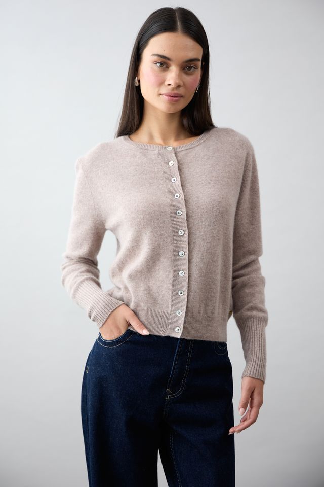 Essential Slim cardi - Toast