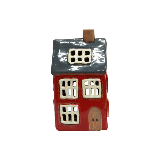 Alsace Tea Light House Navy Roof
