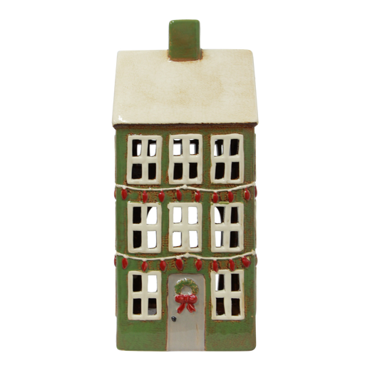 Alsace Tea Light Grande Chalet Christmas Green