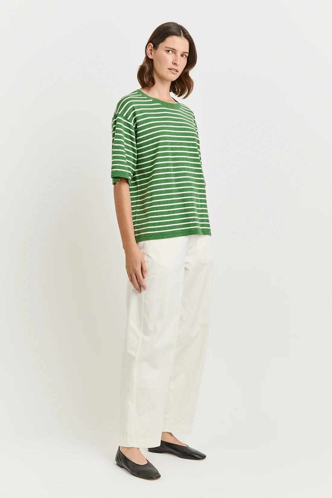 Relaxed stripe knit tee - Spring