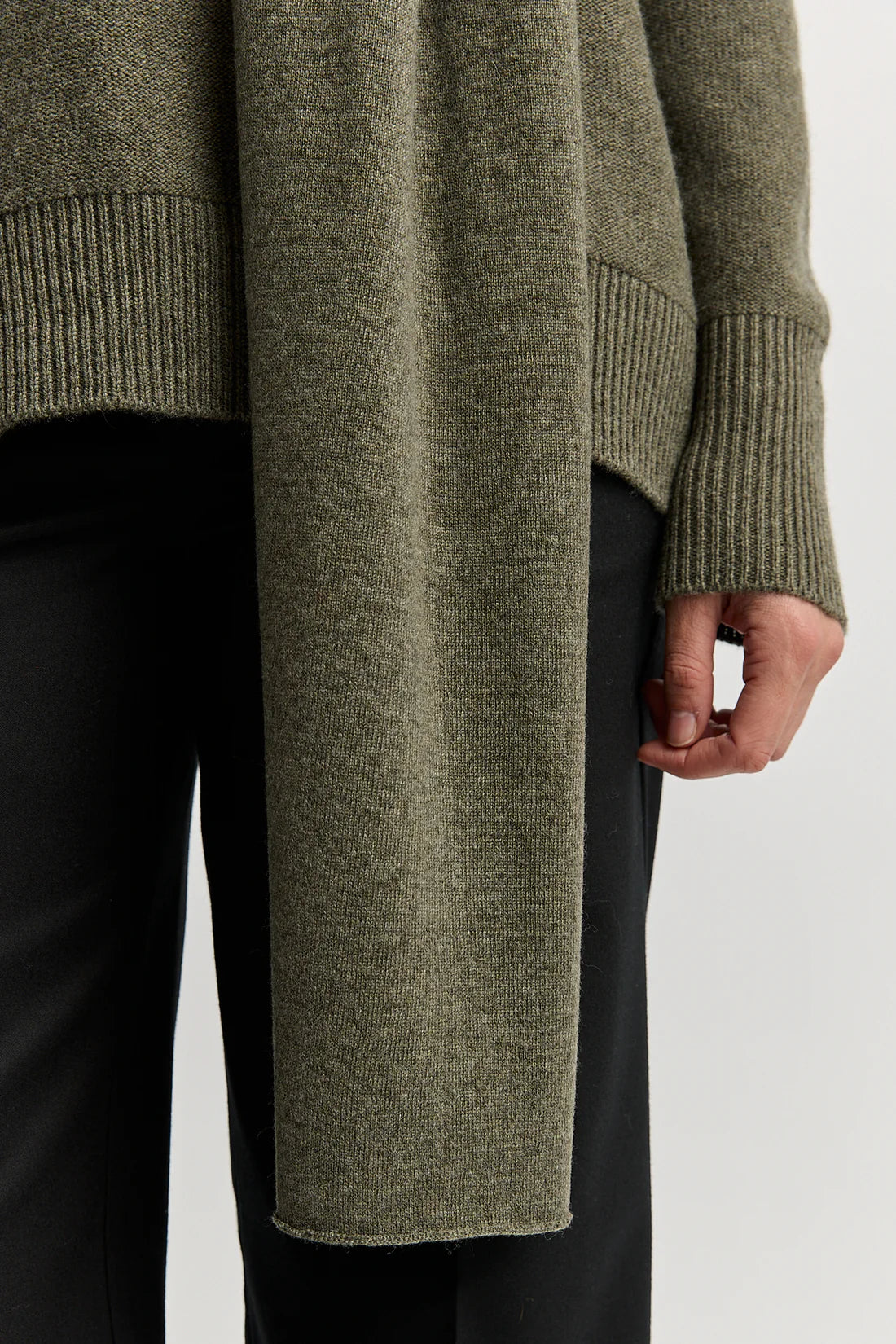 Extra fine merino scarf - Kale