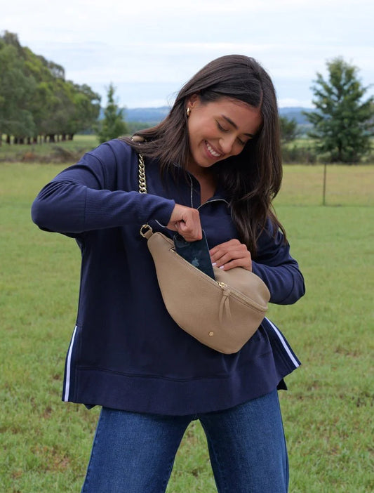 Alysha Zip Through Sweatshirt Navy - Med/Large
