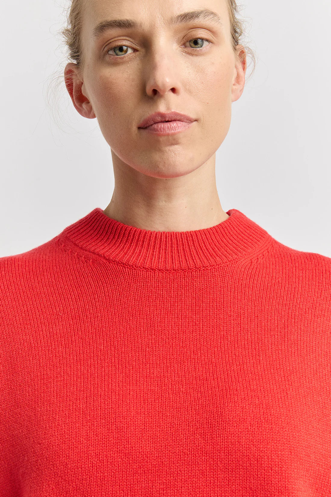 Drop shoulder crew - Poppy