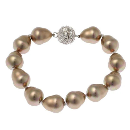 Emma Classic Baroque Coffee Pearl Bracelet