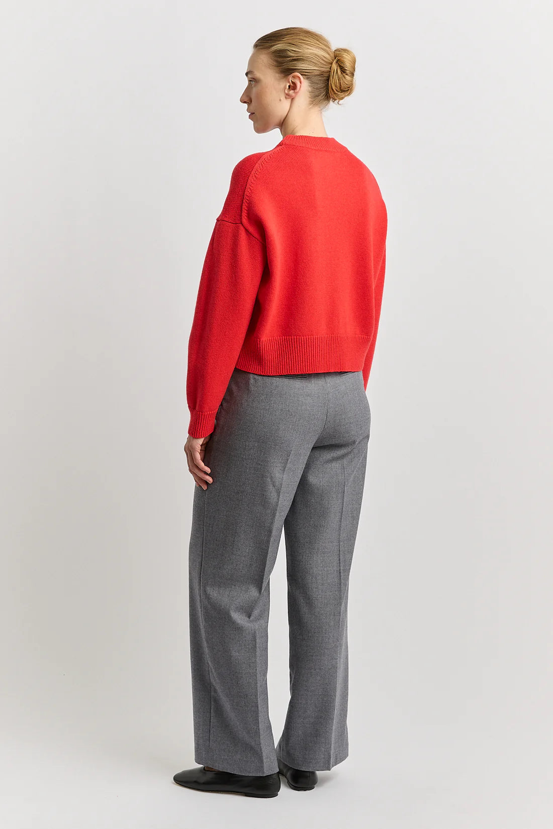 Drop shoulder crew - Poppy