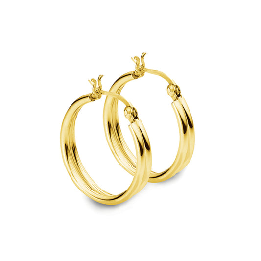 Willow - Gold Plated Sterling silver hoop earring