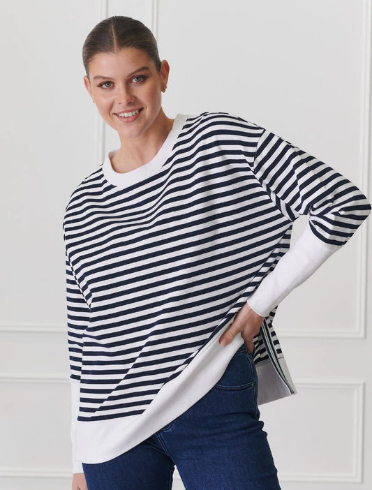 Claudia Striped Sweatshirt - Med/Large
