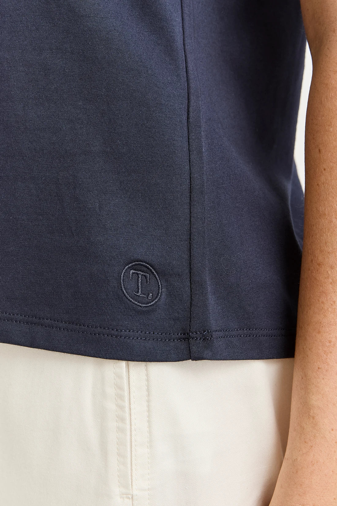V-neck tee organic cotton - Navy