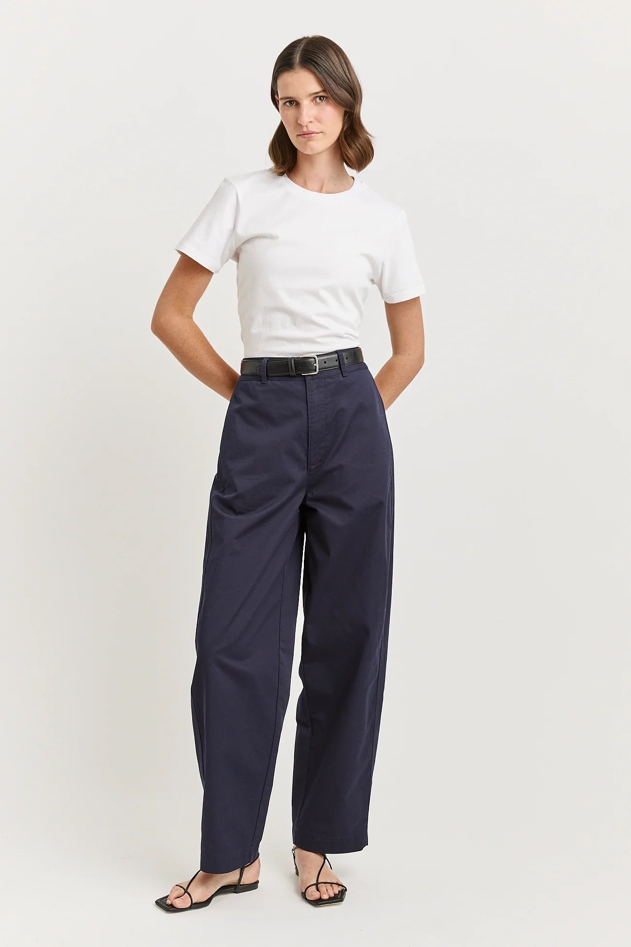 Soft barrel pant - Navy
