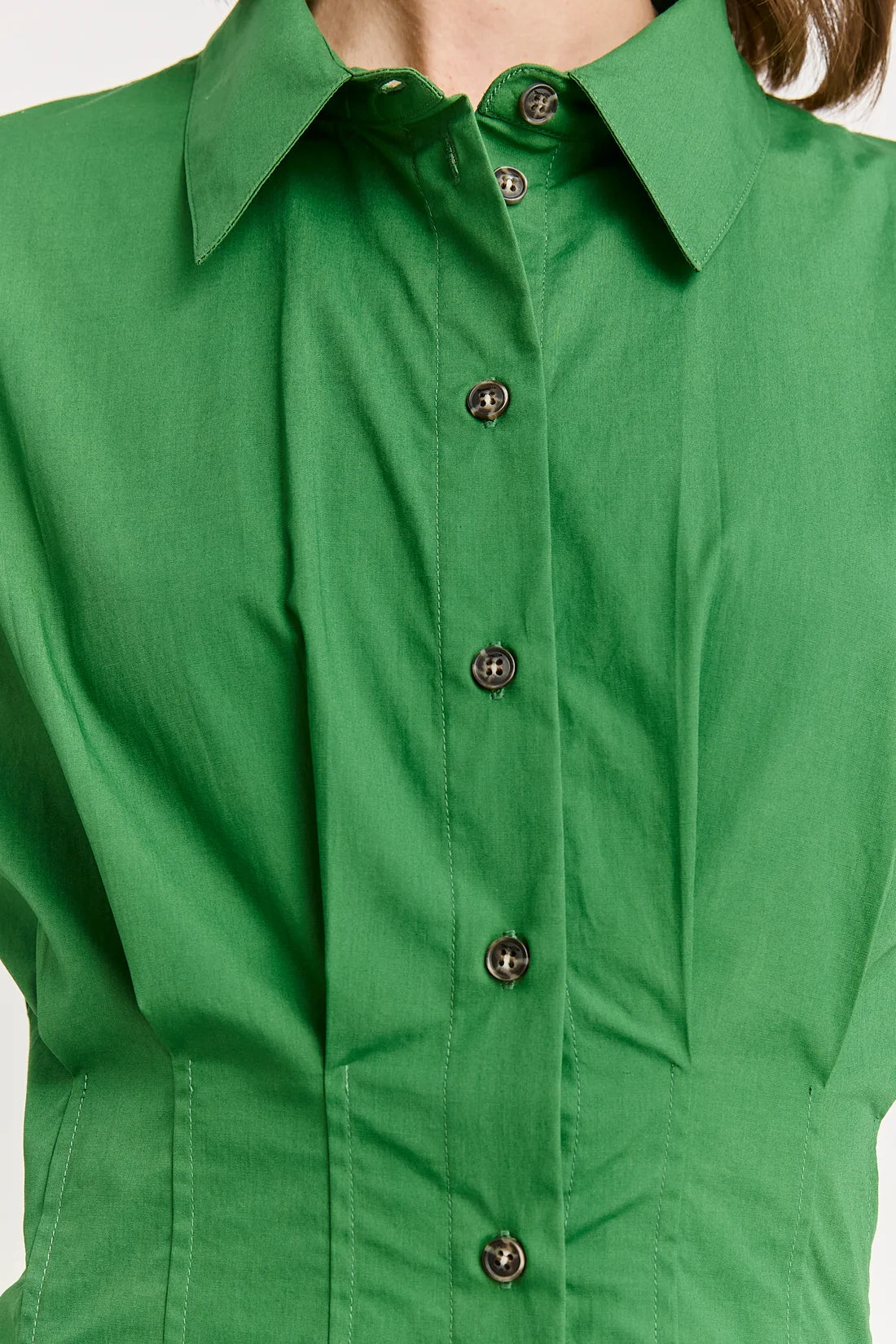 Fitted Waist Dress - Spring Green