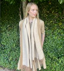 Scarf Two Tone -Camel/Beige