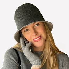 Boston Wool Cloche Hat- Grey
