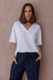 NIX V-Neck T-Shirt White
