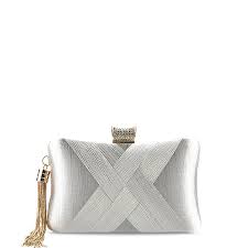 Satin Cross Bag Silver