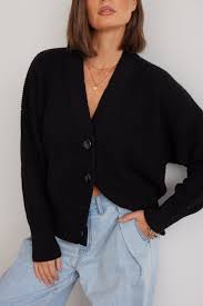 QUINCY Cardigan Black