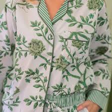 Versailles Green Chinoiserie Pyjama Set