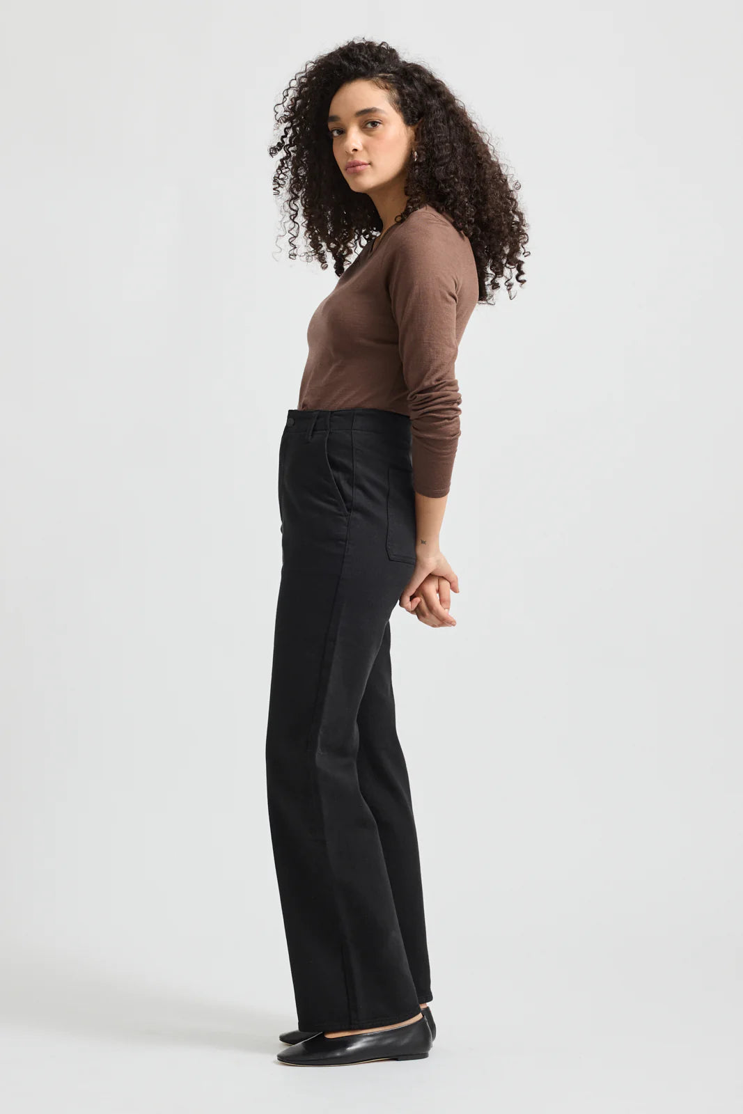 Crew merino top - Espresso
