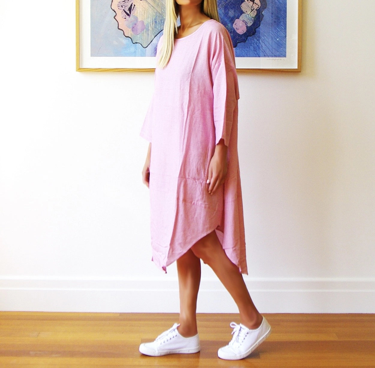 Willow -  Pink and White Dress
