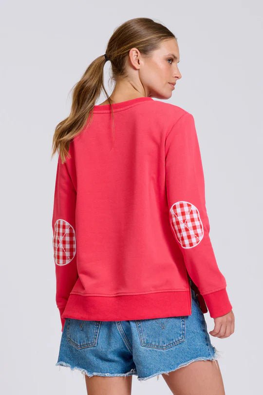 Classic Zipside Sweatshirt Heart - Nantucket Red Combo