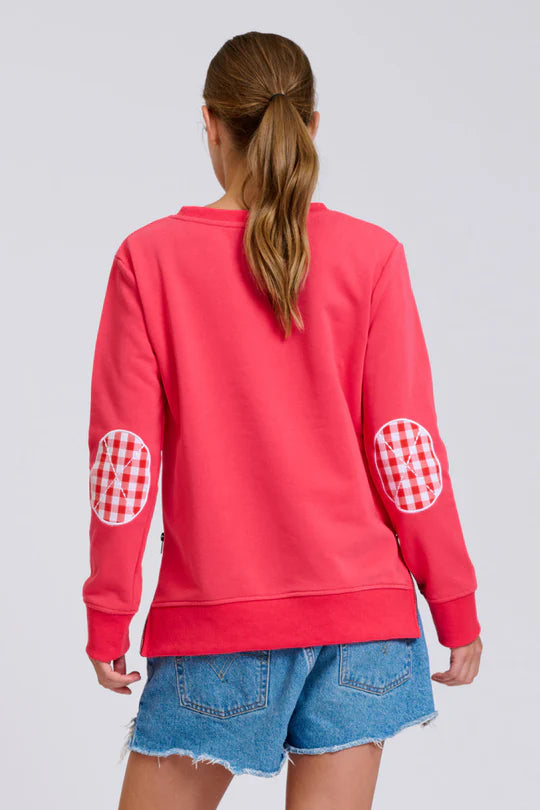 Classic Zipside Sweatshirt Heart - Nantucket Red Combo