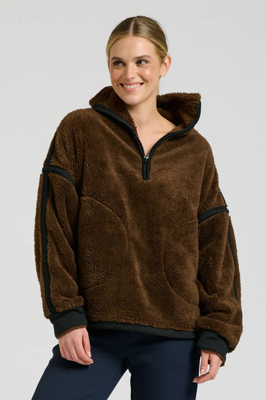 Popover Fleece Sweatshirt - Chocolate