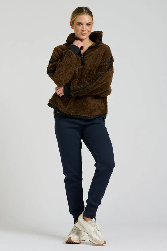 Popover Fleece Sweatshirt - Chocolate