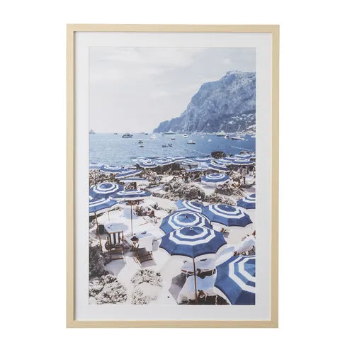 Ombrelli Natural Frame Glass Print