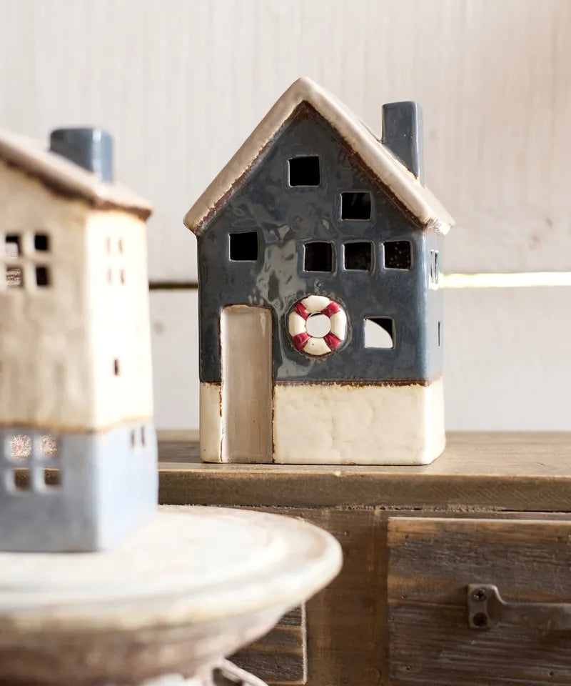 Saint Malo Tea Light House with Buoy Large