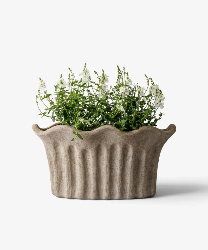 Terra Fluted Oval Planter Large