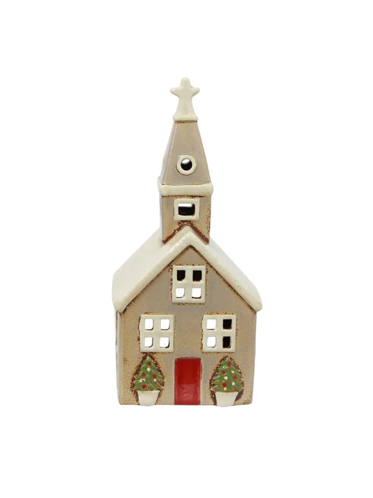 Alsace Tea Light Church Christmas Stone