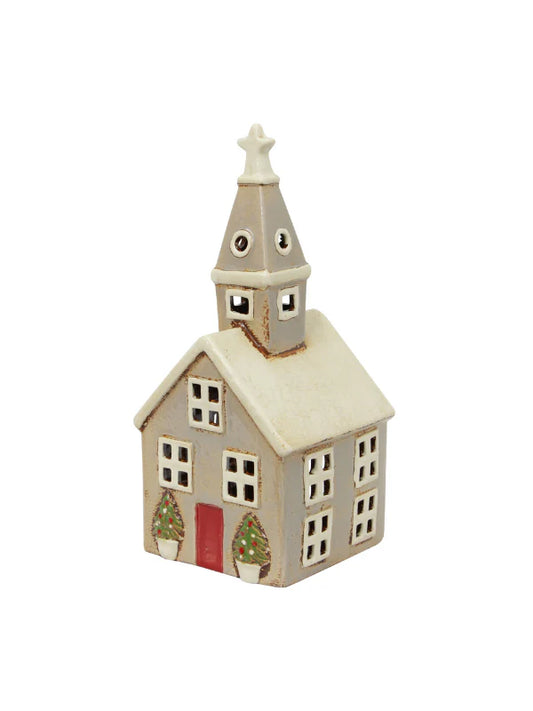 Alsace Tea Light Church Christmas Stone