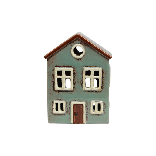Tea Light House Light Blue