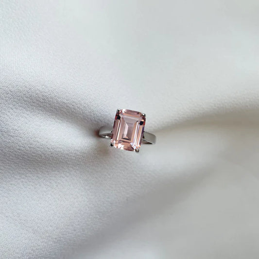 Ada Pink Cubic Zirconia Ring - Size 9