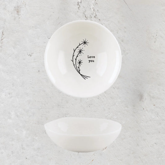 Wobbly Porcelain Bowl small - Love you