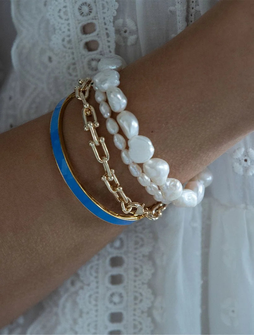 Lucienne Pearl Bracelet Gold Bean
