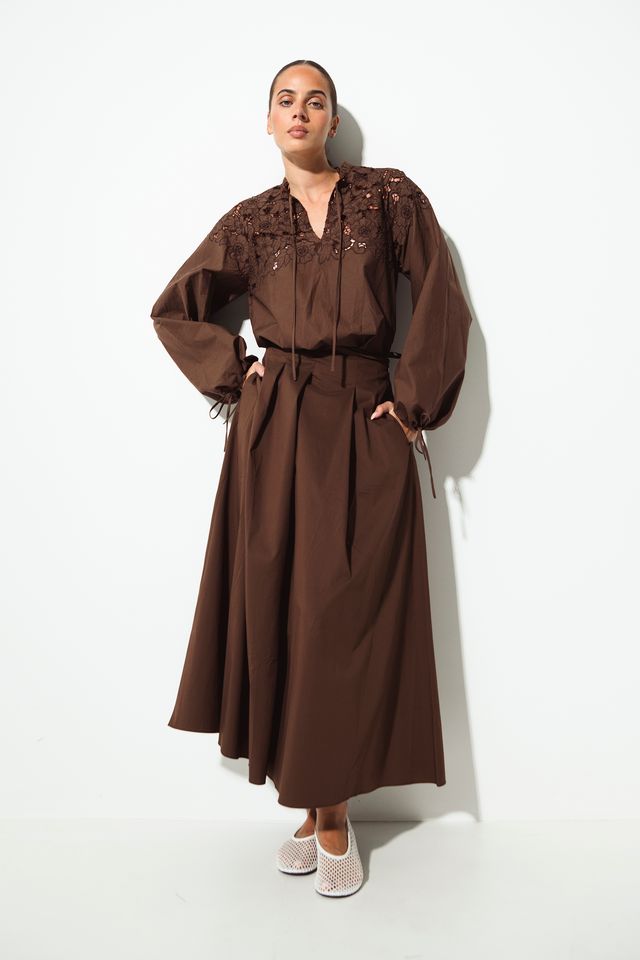 Sacher Espresso Skirt by Lounge the Label