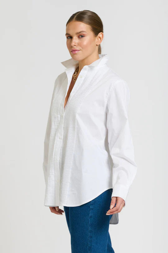 The Penny Shirt Pintuck - Oxford White