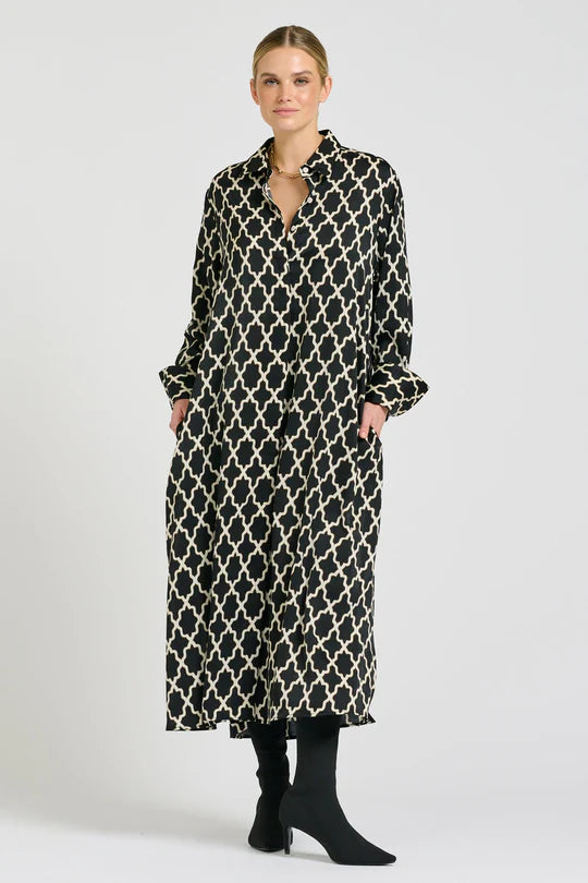 The Amelie Shirtdress - Moroccan Print