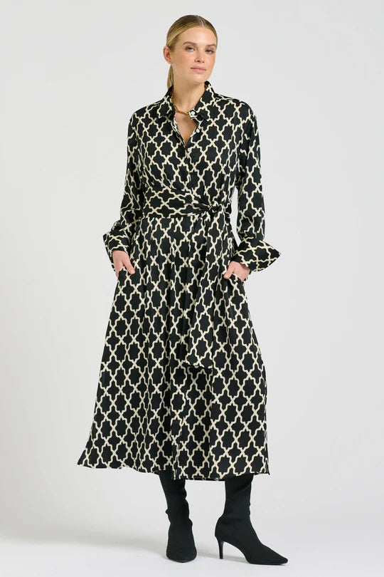 The Amelie Shirtdress - Moroccan Print