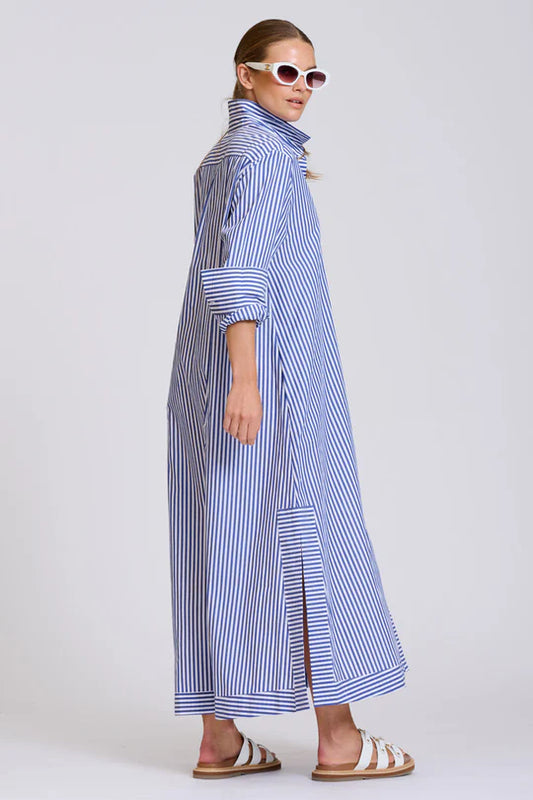 The Sybil Oversized Dress - Navy Stripe