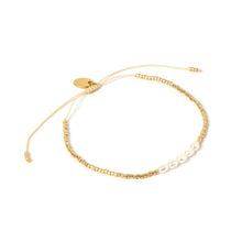 Load image into Gallery viewer, SELINE GOLD AND PEARL BRACELET BY ARMS OF EVE
