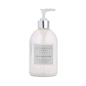 Fresh Sage & Cedar Hand & Body Wash by Peppermint Grove Australia