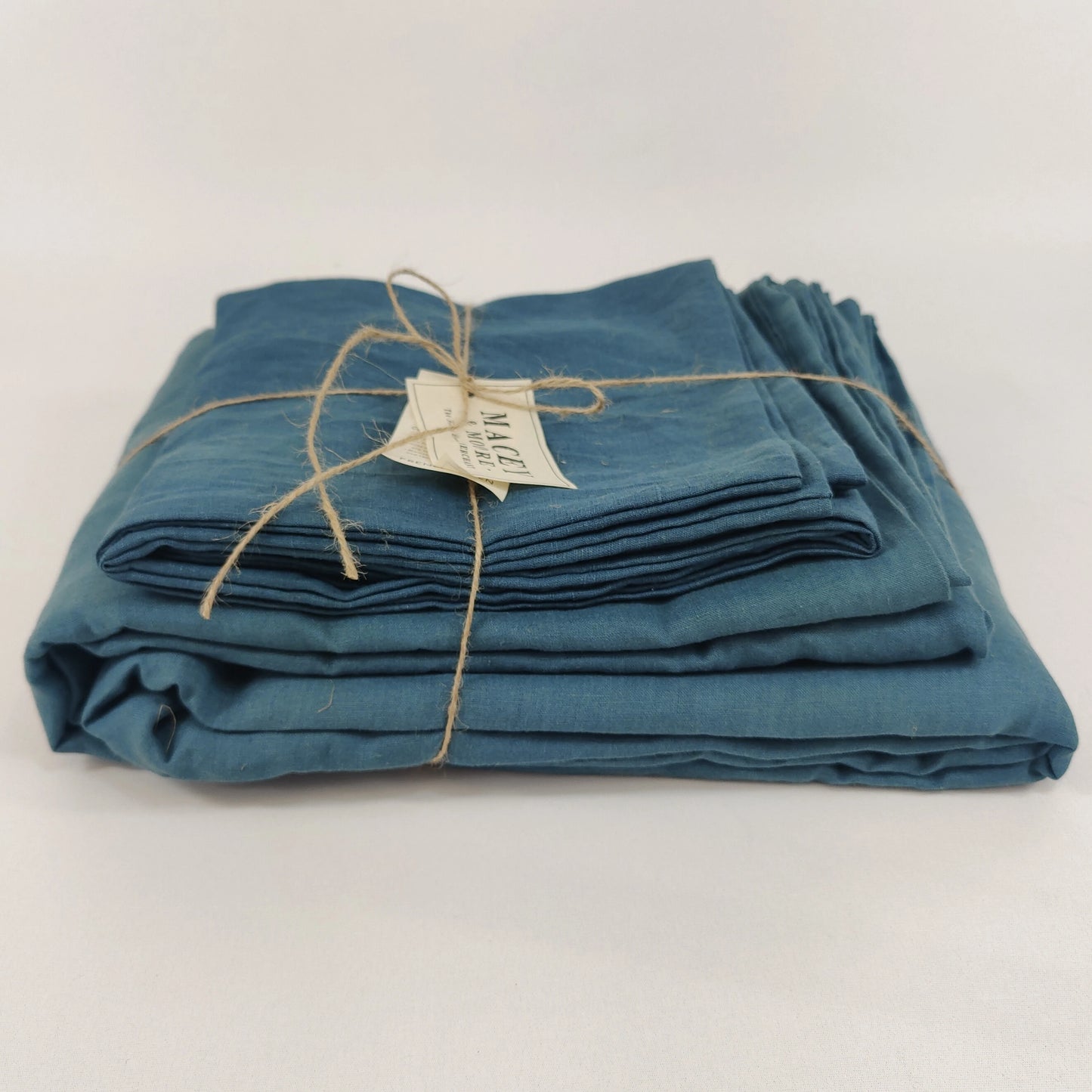 Pure French Linen Quilt Cover Set - Classic Blue - Queen Size